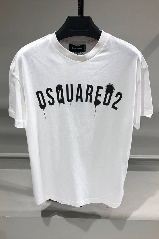 Белая оверсайз футболка Dsquared2