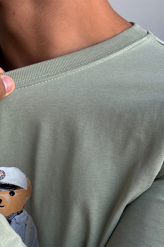 Мужской лонгслив Роlо Ralрh Lаurеn "Bear" - Light Green