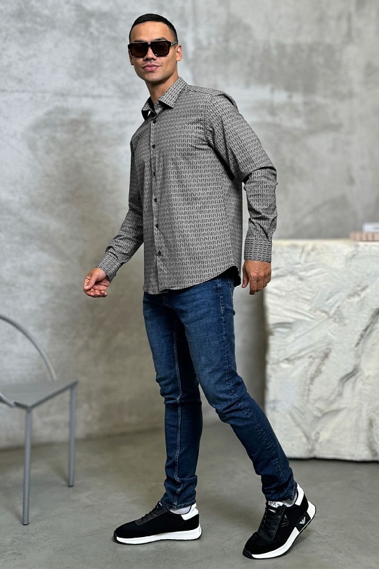 Мужская чёрная рубашка Armani Exchange