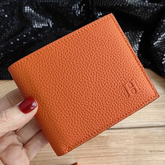 Кожаный кошелёк Hermes 12х10 см   