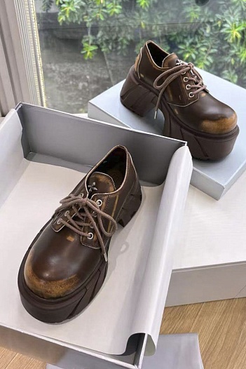 Женские кожаные ботинки на платформе SMFK premium   