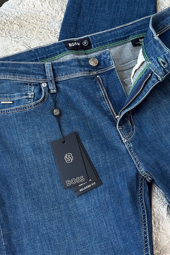 Мужские синие джинсы Hugo Boss relaxed fit