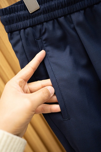 Мужские штаны синего цвета Kiton Premium   