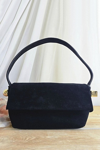 Замшевая сумка Jacquemus The Rond Carre 26x16 см   