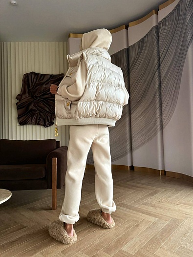 Женский костюм тройка на флисе Schiaparelli Premium - Beige   