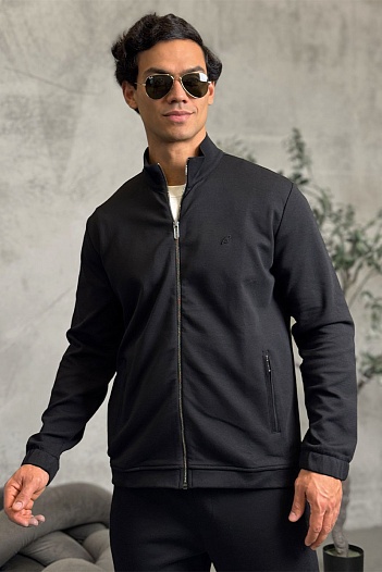 Чёрный спортивный костюм Brioni B-еmbroidery   