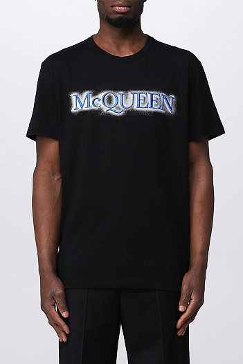 Чёрная футболка Alexander McQueen logo-print   