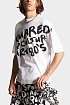Мужская белая футболка Dsquared2 Pop '80s