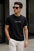 Мужская чёрная футболка Calvin Klein logo-print