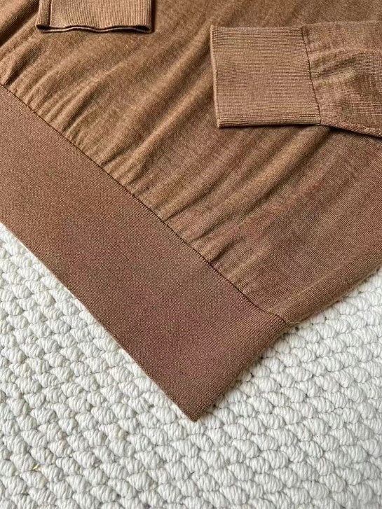 Поло с длинным рукавом Loro Piana Premium - Caramel