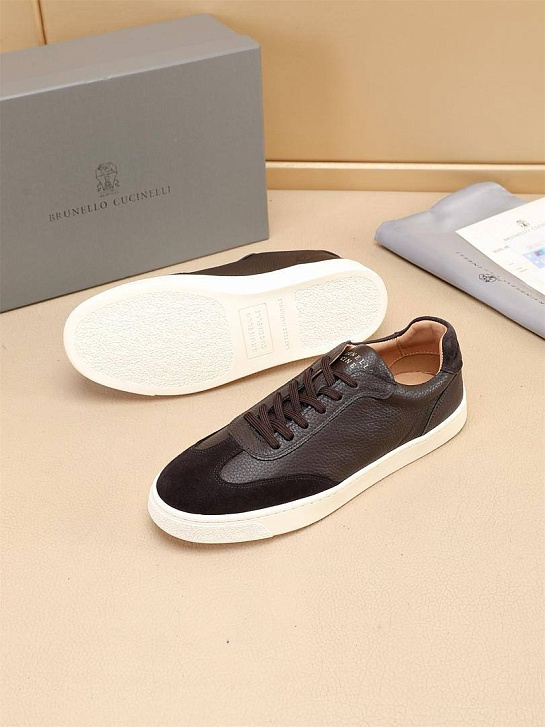 Комбинированные кроссовки Brunello Cucinelli low-top - Brown