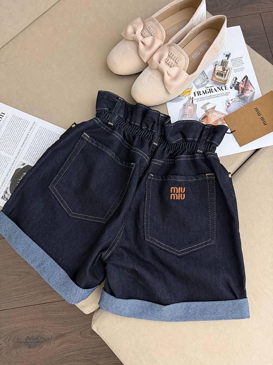 Женская джинсовые шорты MIU MIU premium