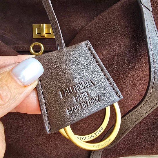 Замшевая сумка Balenciaga Rodeo 28x20 см - Brown