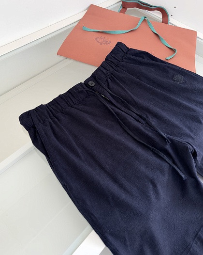 Льняные шорты Loro Piana Premium - Navy   