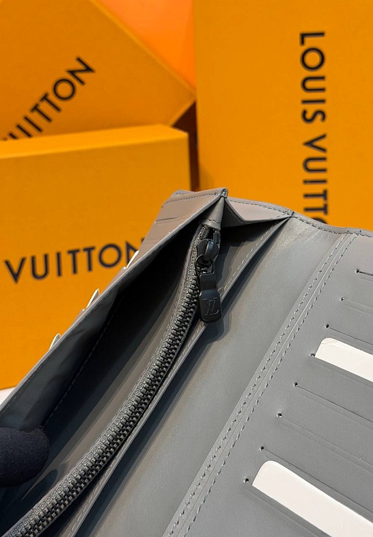 Кожаный бумажник Louis Vuitton Brazza premium 10x19x2 см