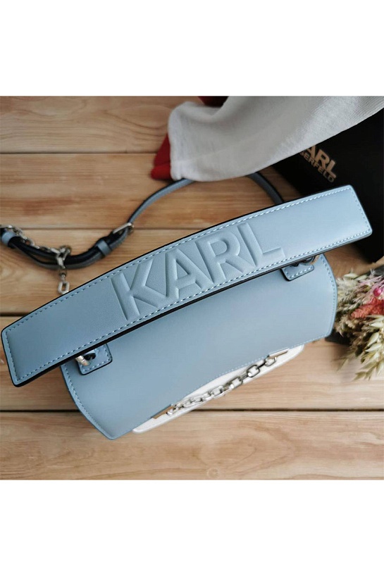 Кожаная сумка-сетчел Karl Lagerfeld Seven 21x15 см