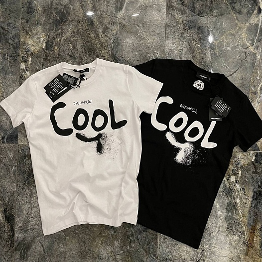 Белая оверсайз футболка Dsquared2 Cool-print   