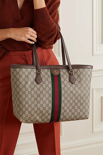 Сумка Gucci GG Ophidia medium tote with Web 40x28 см   