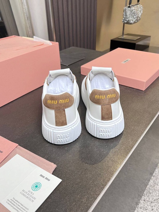 Женские комбинированные кроссовки MIU MIU Premium