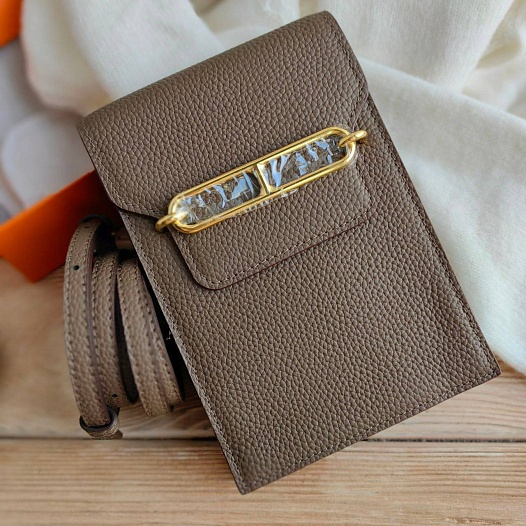 Кожаная сумка Hermes Helol 18x12 см   