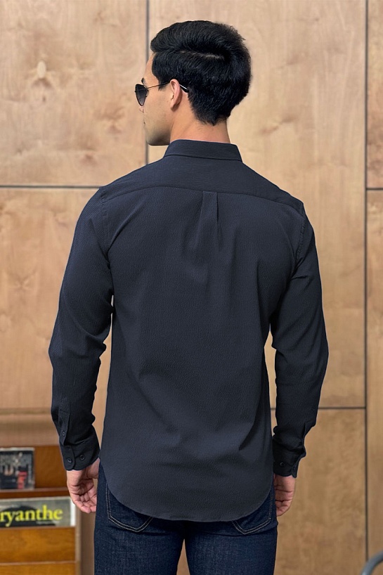 Мужская тёмно-синяя рубашка Etro Pegasus logo