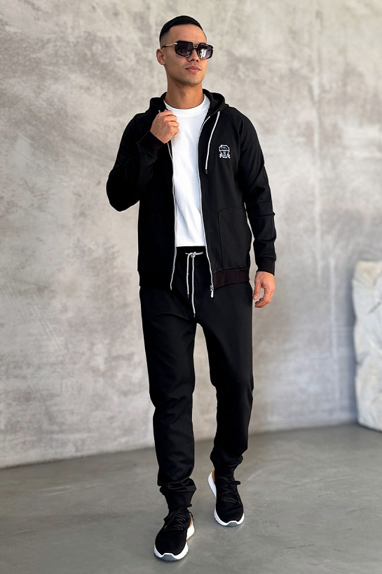 Спортивные штаны Brunello Cucinelli logo-embroidered - Black