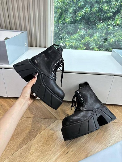 Женские кожаные ботинки на платформе SMFK premium   