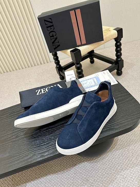 Мужские кроссовки Ermenegildo Zegna Triple Stitch - Navy