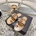 Женские кожаные шлёпанцы Chanel premium
