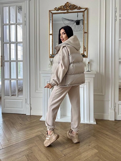 Женский костюм тройка Brunello Cucinelli Premium - Beige   