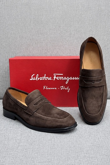 Мужские замшевые лоферы Salvatore Ferragamo   