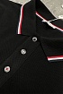 Мужское поло чёрного цвета Moncler logo-patch
