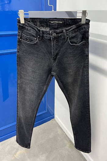 Мужские чёрные джинсы Calvin Klein logo-embroidered   