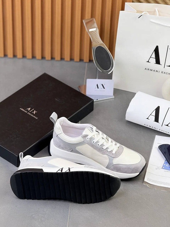 Мужские комбинированные кроссовки Armani Exchange