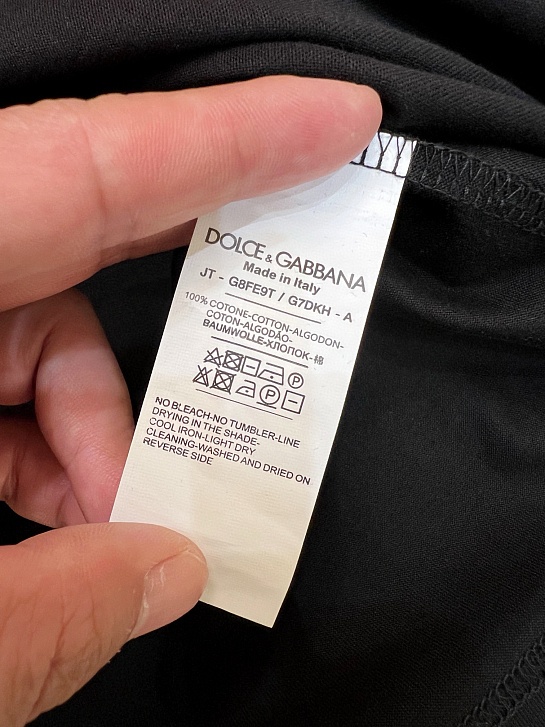 Мужская чёрная футболка Dolce & Gabbana Premium