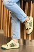 Женские кожаные кроссовки Gucci GG Screener - Beige / Green