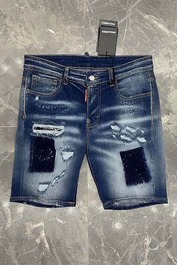 Синие джинсовые шорты Dsquared2   