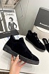 Кроссовки с мехом Ermenegildo Zegna Triple Stitch high-top - Black