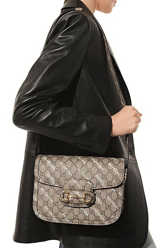 Сумка Gucci x Baleniaga Horsebit 24.5x18 см