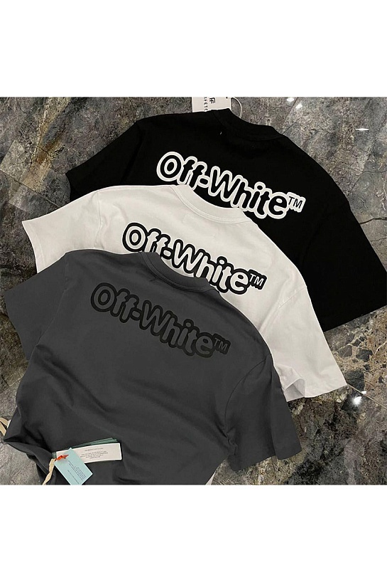 Серая оверсайз футболка Off-White