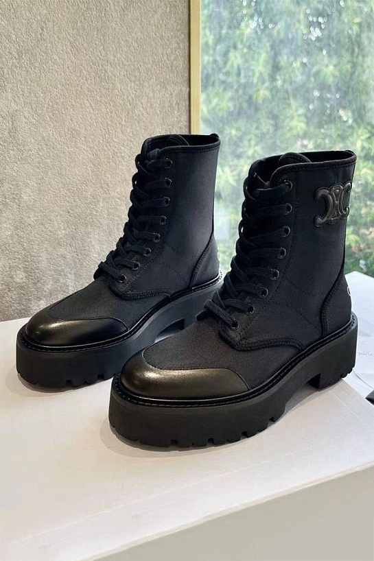 Женские ботинки Celine чёрного цвета