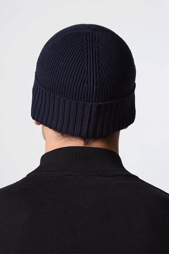 Шапка синего цвета Lacoste logo-embroidered