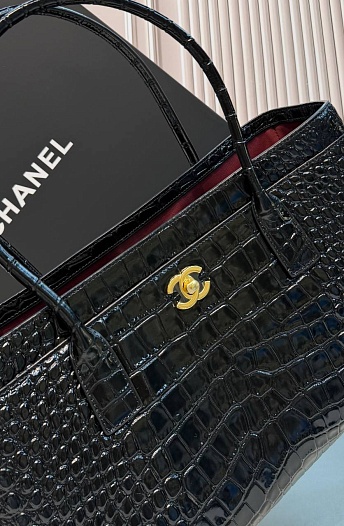 Кожаная сумка Chanel Shopping Tote premium 35x19x12 см   