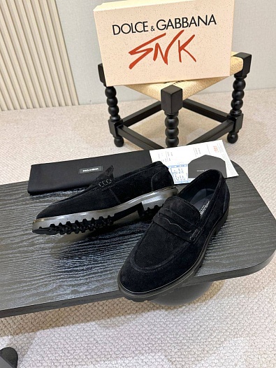 Мужские замшевые лоферы Dolce & Gabbana   