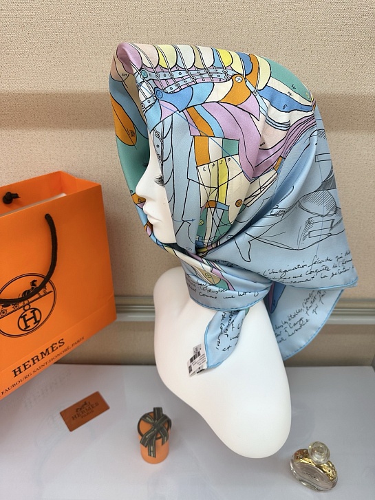 Платок Hermes Harnais Le Pegase premium 87x88 см