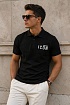 Мужское чёрное поло Dsquared2 ICON white-logo