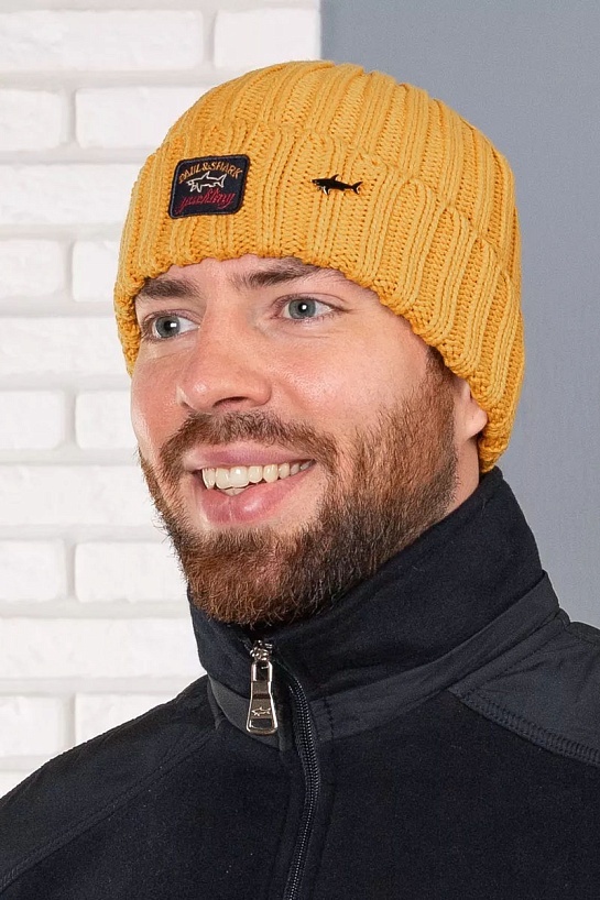 Шапка Paul & Shark logo-badge - Mustard Yellow
