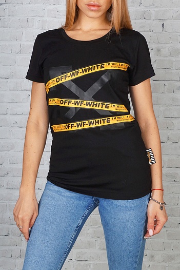 Женская футболка Off-White - Black   