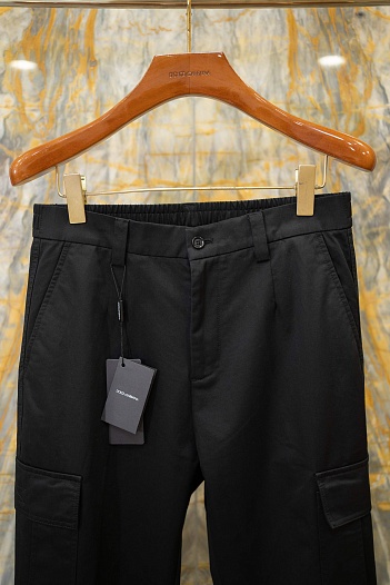 Чёрные штаны-карго Dolce & Gabbana premium   