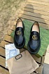 Женские кожаные лоферы Gucci Horsebit - Black